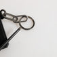 Dolce & Gabbana Black Leather Logo Embossed Key Chain Card Holder Wallet