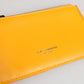 Dolce & Gabbana Yellow Orange Leather Credit Card Key Holder Clip On Wallet