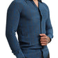 Dolce & Gabbana Blue MARTINI Silk Slim Fit Long Sleeves Shirt