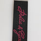 Dolce & Gabbana Black Burgundy Polyester DG Logo Men Keychain Keyring