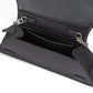 Amina Muaddi Mini Black Satin And Green Crystals Shoulder Bag