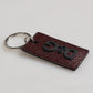 Dolce & Gabbana Dark Brown Leather Logo Metal Ring Men Keychain Keyring