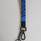 Dolce & Gabbana Blue Nylon Logo DG Crown Men's Holder Keychain Keyring