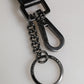 Dolce & Gabbana Blue Nylon Logo DG Crown Men's Holder Keychain Keyring