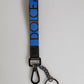 Dolce & Gabbana Blue Nylon Logo DG Crown Men's Holder Keychain Keyring
