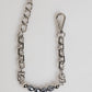 Dolce & Gabbana Silver Tone Chain Lobster Clasp Logo Gray Pearls Bracelet