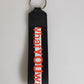 Dolce & Gabbana Black Red Logo Polyester Brass Holder Keychain Keyring