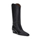 Paris Texas Black Calf Leather Bos Taurus Ankle Boots