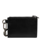 Dolce & Gabbana Black Leather Zip Logo Keyring Coin Purse Keyring Wallet