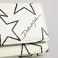 Dolce & Gabbana White Leather Trifold DG Star Print Card Holder Wallet