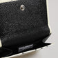 Dolce & Gabbana White Leather Trifold DG Star Print Card Holder Wallet