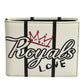 Dolce & Gabbana White Leather DG Crown Royals Bifold Card Holder Wallet