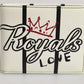 Dolce & Gabbana White Leather DG Crown Royals Bifold Card Holder Wallet