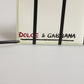 Dolce & Gabbana White Leather DG Crown Royals Bifold Card Holder Wallet