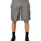 Dolce & Gabbana Light Gray Nylon Elastic Waist Shorts Swimwear Mens Shorts Mens Swim