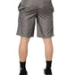 Dolce & Gabbana Light Gray Nylon Elastic Waist Shorts Swimwear Mens Shorts Mens Swim
