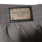 Dolce & Gabbana Light Gray Nylon Elastic Waist Shorts Swimwear Mens Shorts Mens Swim