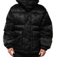 Dolce & Gabbana Black Monogram Logo Puffer Nylon Hooded Jacket