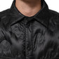 Dolce & Gabbana Black Quilted DG Logo Nylon Puffer Jacket