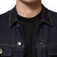 Dolce & Gabbana Indigo Blue Denim Slim Fit Logo Patch Jacket