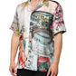 Dolce & Gabbana Multicolor Silk Opera Print Men Casual Shirt