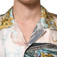 Dolce & Gabbana Multicolor Silk Opera Print Men Casual Shirt