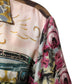 Dolce & Gabbana Multicolor Silk Opera Print Men Casual Shirt