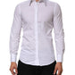 Dolce & Gabbana White Cotton MARTINI Long Sleeve Dress Shirt
