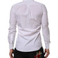 Dolce & Gabbana White Cotton MARTINI Long Sleeve Dress Shirt