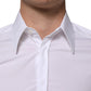 Dolce & Gabbana White Cotton MARTINI Long Sleeve Dress Shirt
