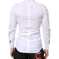 Dolce & Gabbana White GOLD Cotton Long Sleeves Dress Men Shirt
