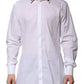 Dolce & Gabbana White Cotton Crown Collar GOLD Formal Shirt