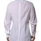 Dolce & Gabbana White Cotton Crown Collar GOLD Formal Shirt