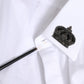 Dolce & Gabbana White Cotton Crown Collar GOLD Formal Shirt