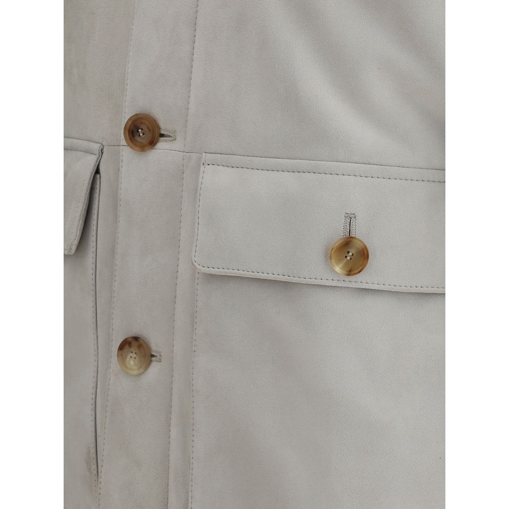 Brunello Cucinelli Suede Jacket Mens Jacket