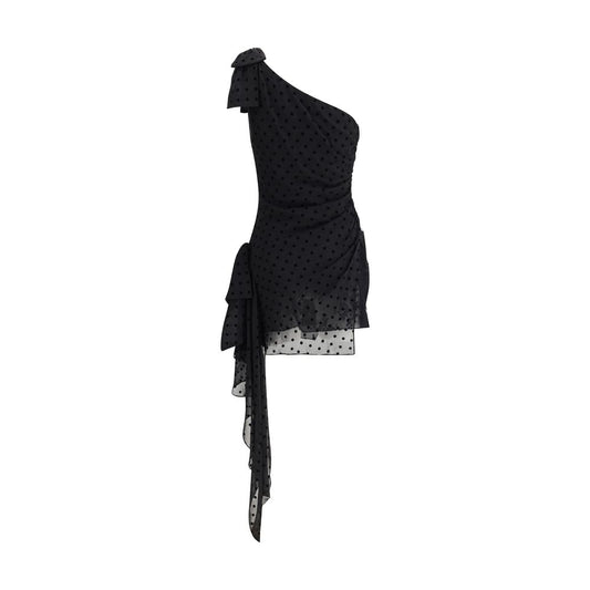 Alessandra Rich Polka-dot one-shoulder Dress