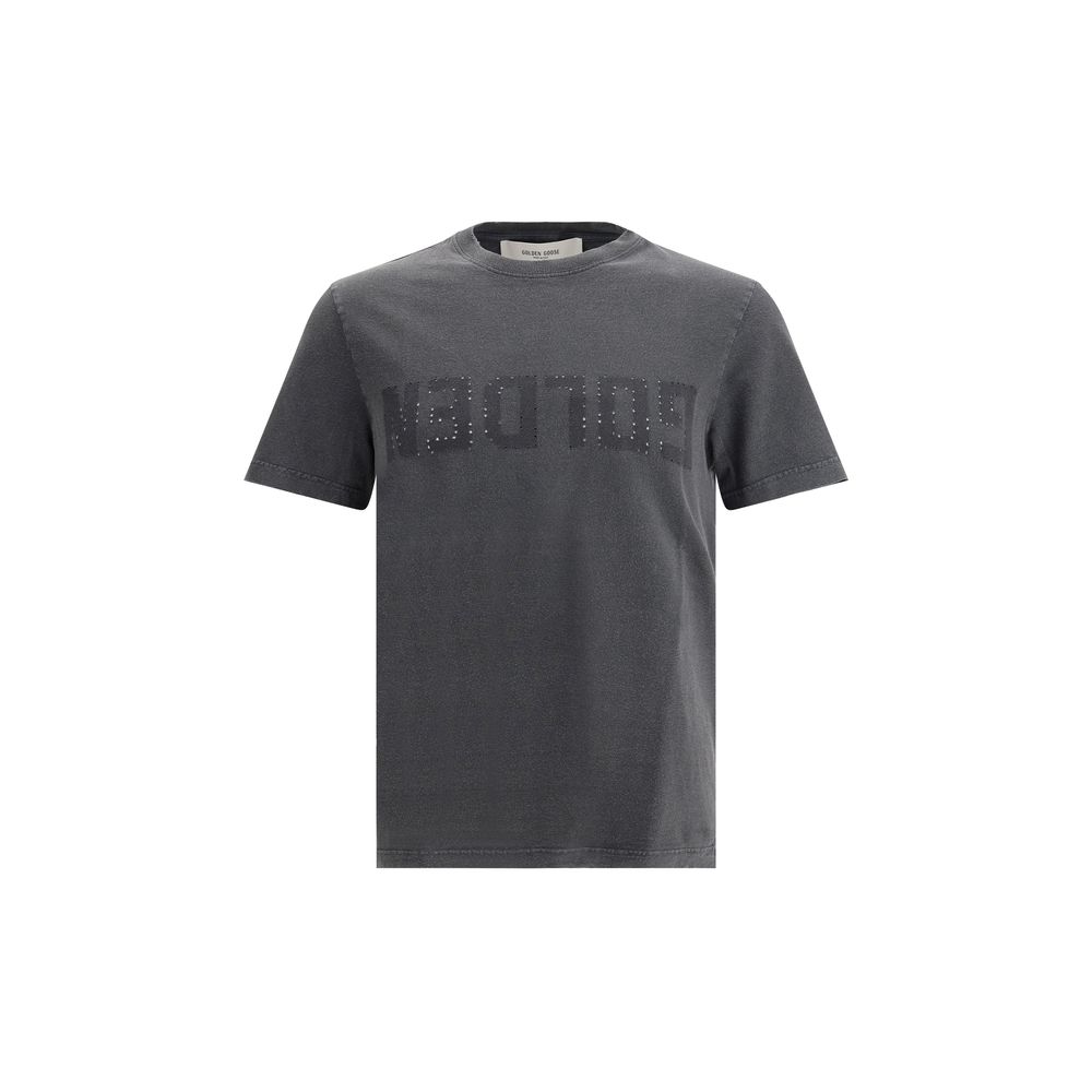 Golden Goose Gray Cotton T-Shirt Mens T-Shirt