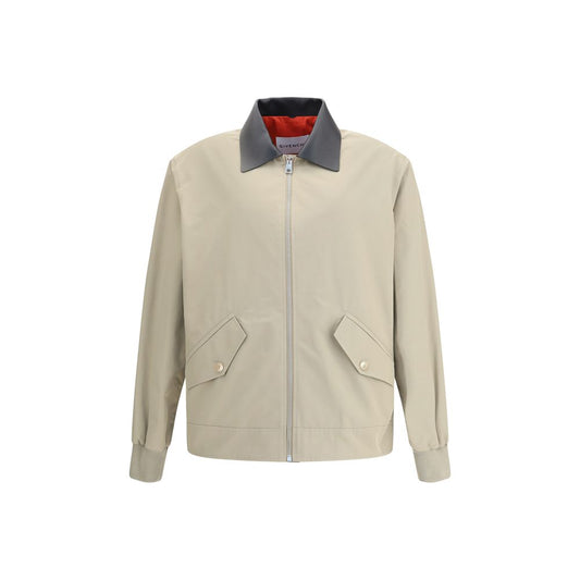 Givenchy Cotton Harrington Jacket with leather details Mens Jacket