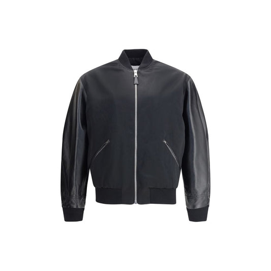Givenchy Leather and satin bomber Jacket Mens Jacket