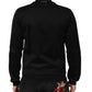 Dolce & Gabbana Black Cotton Logo Full Zip Men Bomber Jacket