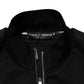 Dolce & Gabbana Black Cotton Logo Full Zip Men Bomber Jacket