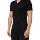 Dolce & Gabbana Black Cotton Plain V-Neck Men Shirt T-shirt