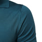 Dolce & Gabbana Teal Blue Silk Collar Short Sleeve Polo T-shirt
