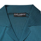 Dolce & Gabbana Teal Blue Silk Collar Short Sleeve Polo T-shirt