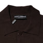 Dolce & Gabbana Brown Wool Logo Embroidered Men Polo T-shirt