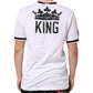 Dolce & Gabbana White #DGMillennials King Crown V-neck T-shirt
