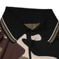 Dolce & Gabbana Camouflage Brown Silk Military Polo T-shirt