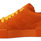 Dolce & Gabbana Orange Leather P.j. Tucker Men Sneakers Shoes
