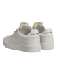 Dolce & Gabbana White Miami Leather Low Top Sneakers Shoes