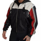 Dolce & Gabbana Black Leather Hooded Blouson Jacket